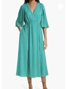 KOBI HALPERIN “Tonya” MAXI DRESS- Size XL in color field green.